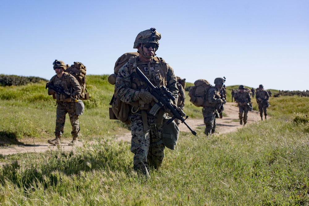 3rd Battalion, 5th Marines Patrol on Red Beach