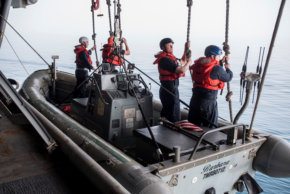 GHWB is the flagship of Carrier Strike Group (CSG) 2, which is comprised of the staff of CSG-2; GHWB; the nine squadrons and staff of Carrier Air Wing (CVW) 8; Destroyer Squadron (DESRON) 22 staff and guided-missile destroyers USS Laboon (DDG 58) and USS