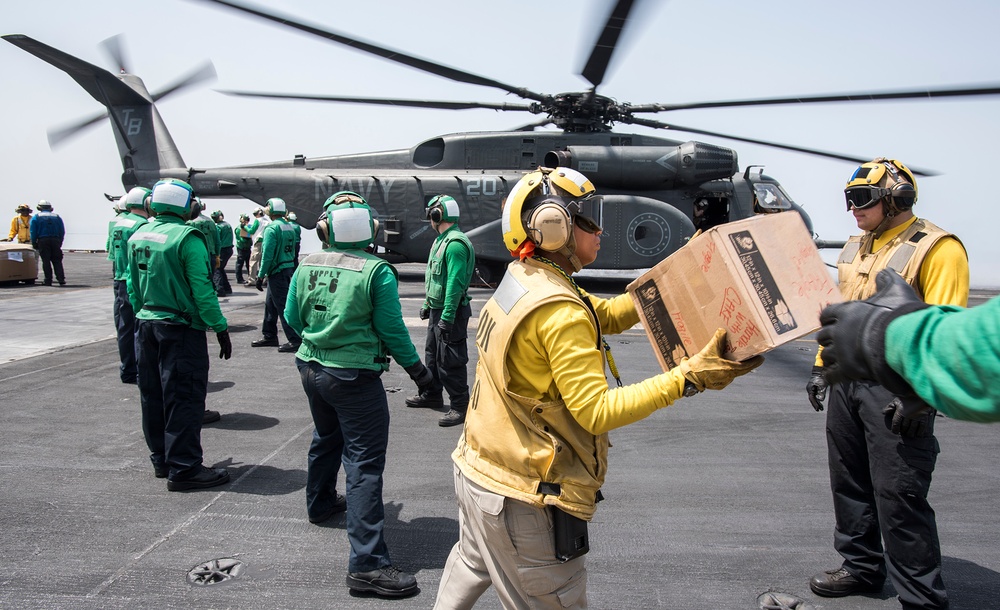 GHWB is the flagship of Carrier Strike Group (CSG) 2, which is comprised of the staff of CSG-2; GHWB; the nine squadrons and staff of Carrier Air Wing (CVW) 8; Destroyer Squadron (DESRON) 22 staff and guided-missile destroyers USS Laboon (DDG 58) and USS