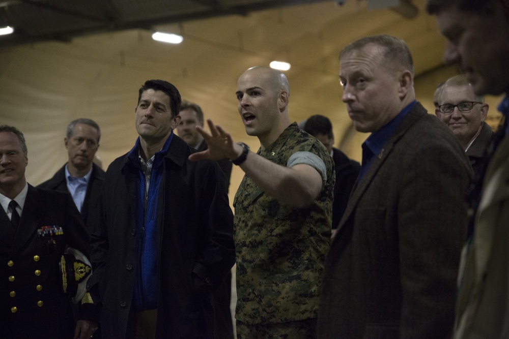 Paul Ryan visits caves in Norway, meets Marines with MRF-E