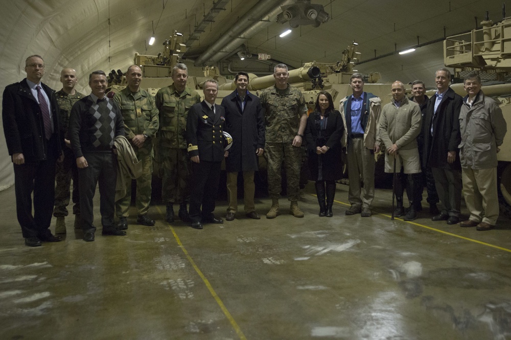 Paul Ryan visits caves in Norway, meets Marines with MRF-E