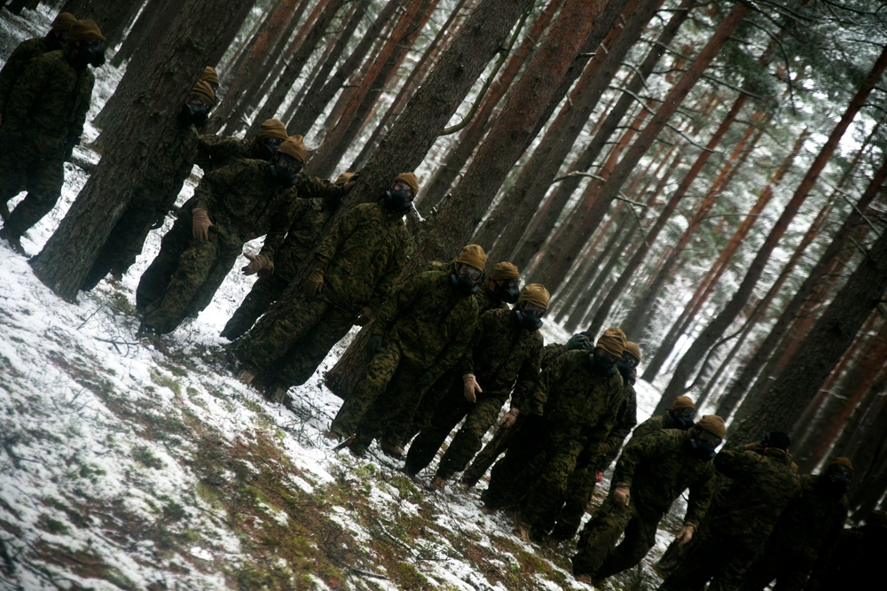 Summer Shield: BSRF Marines train in M50 gas mask