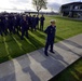 Sector San Francisco Coast Guard members stand in preparation of morning colors