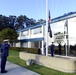 Capt. Anthony Ceraolo salutes American Flag during morning colors