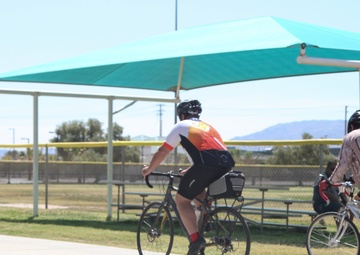 NREA, Combat Center patrons bike for Earth Month