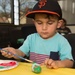 Children paint eggs