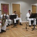 Navy Band Southeast’s Reception Combo performs at Headquarters branch of the Clay County Library for a local audience.