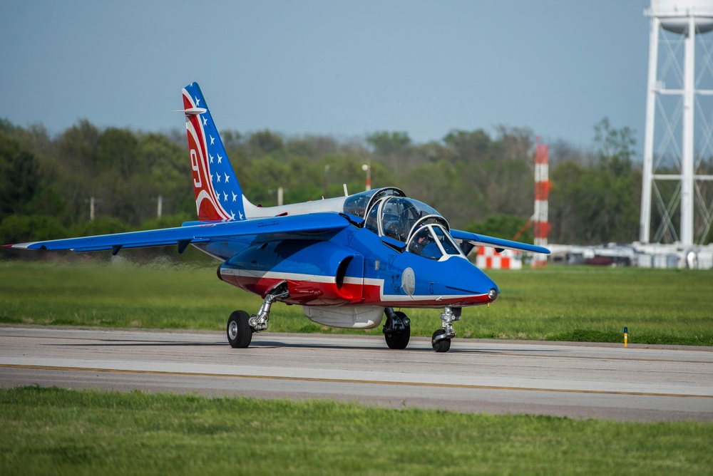 The Patrouille de France lands at Scott Air Force Base