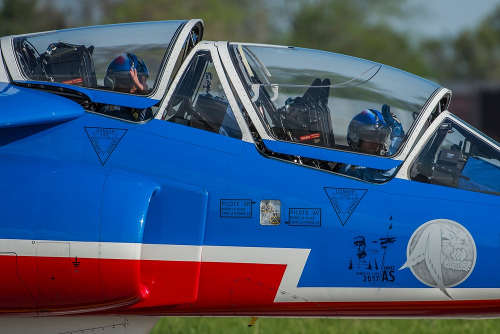 The Patrouille de France lands at Scott Air Force Base