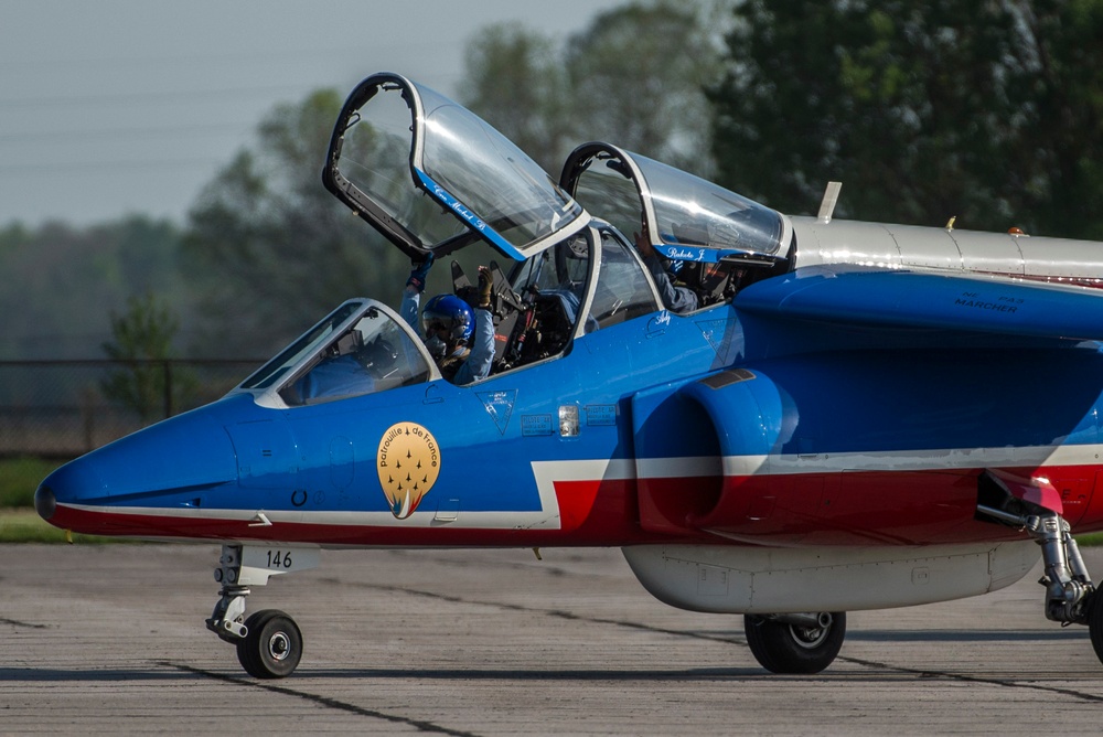 The Patrouille de France lands at Scott Air Force Base