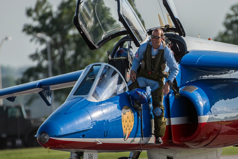 The Patrouille de France lands at Scott Air Force Base