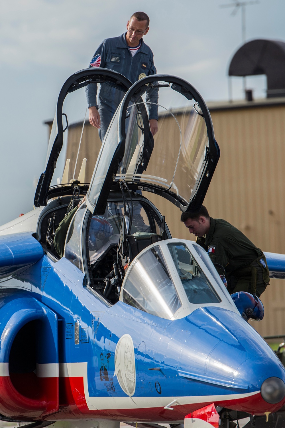 The Patrouille de France lands at Scott Air Force Base