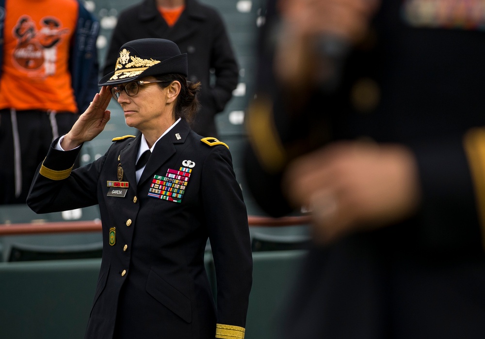 Soldiers celebrate Army Reserve birthday with Bowie Baysox baseball club