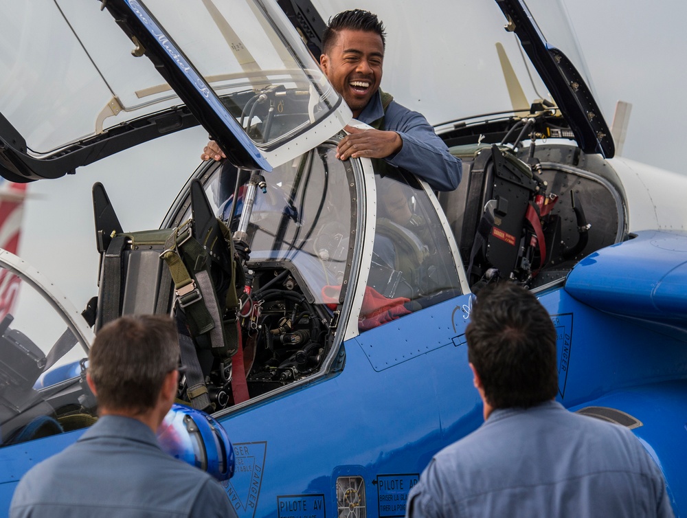 The Patrouille de France lands at Scott Air Force Base