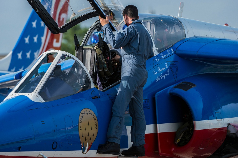 The Patrouille de France lands at Scott Air Force Base