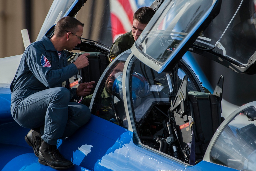The Patrouille de France lands at Scott Air Force Base