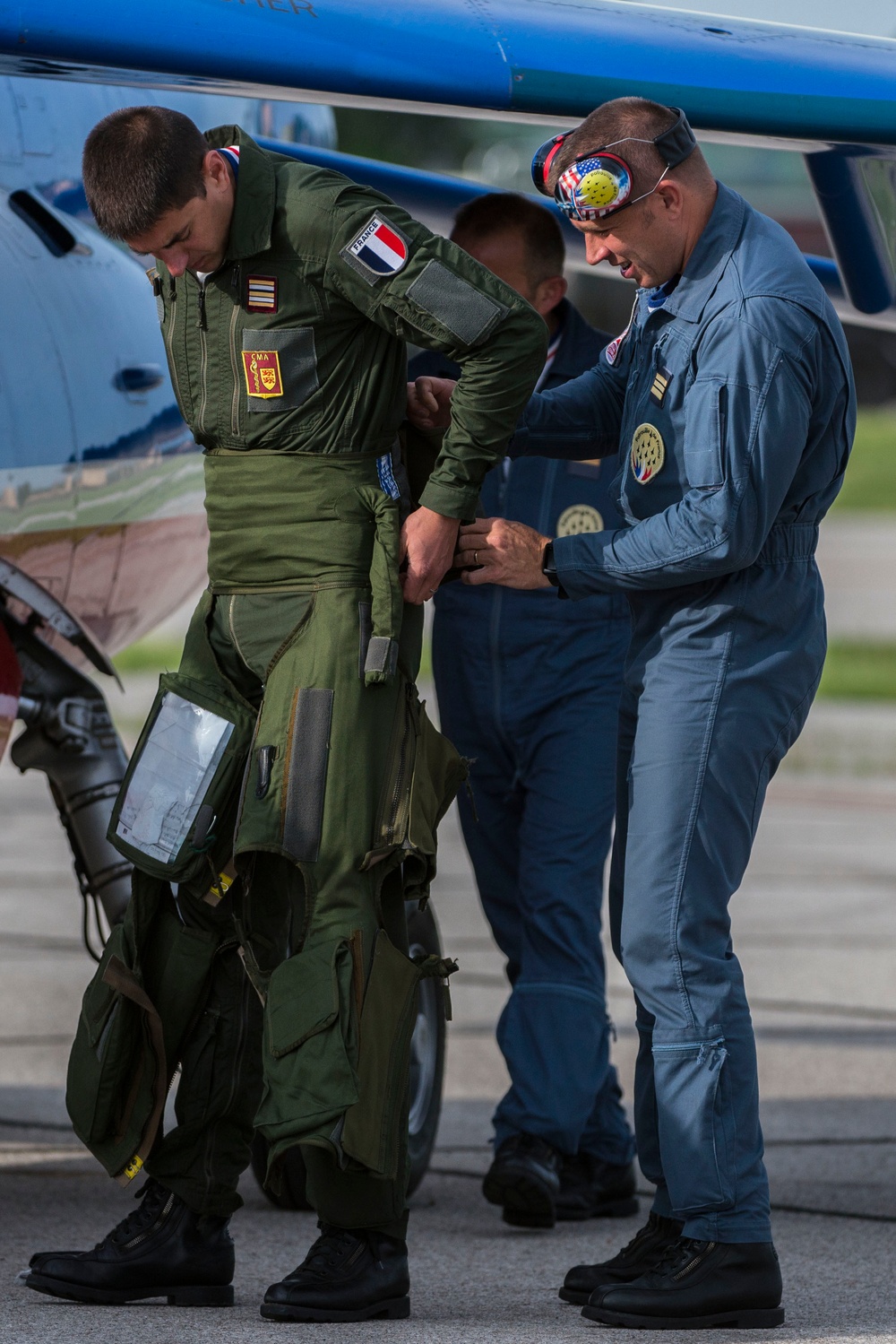 The Patrouille de France lands at Scott Air Force Base