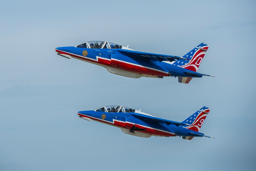 The Patrouille de France lands at Scott Air Force Base