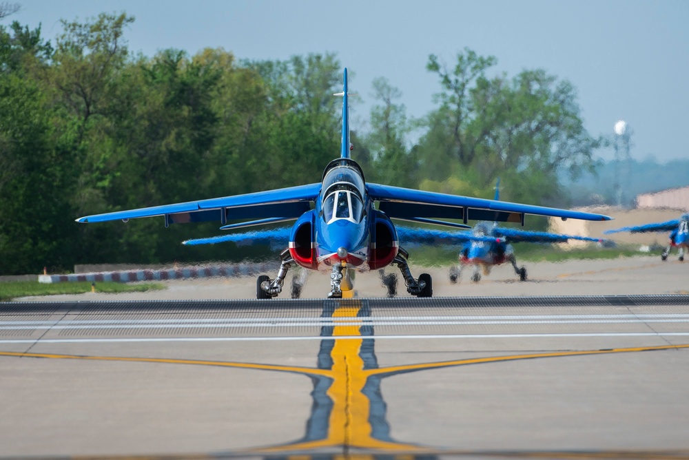 The Patrouille de France lands at Scott Air Force Base