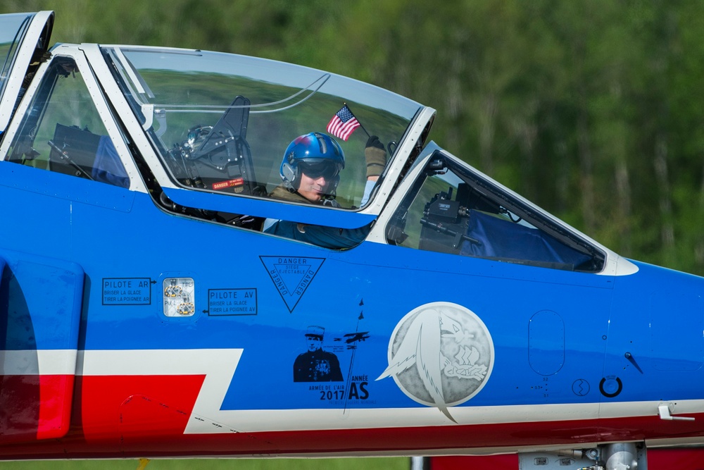 The Patrouille de France lands at Scott Air Force Base
