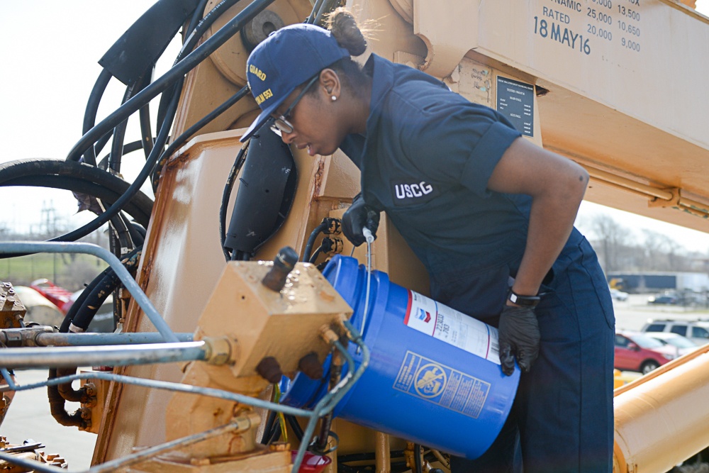 Maintenance aboard Coast Guard Cutter Ida Lewis