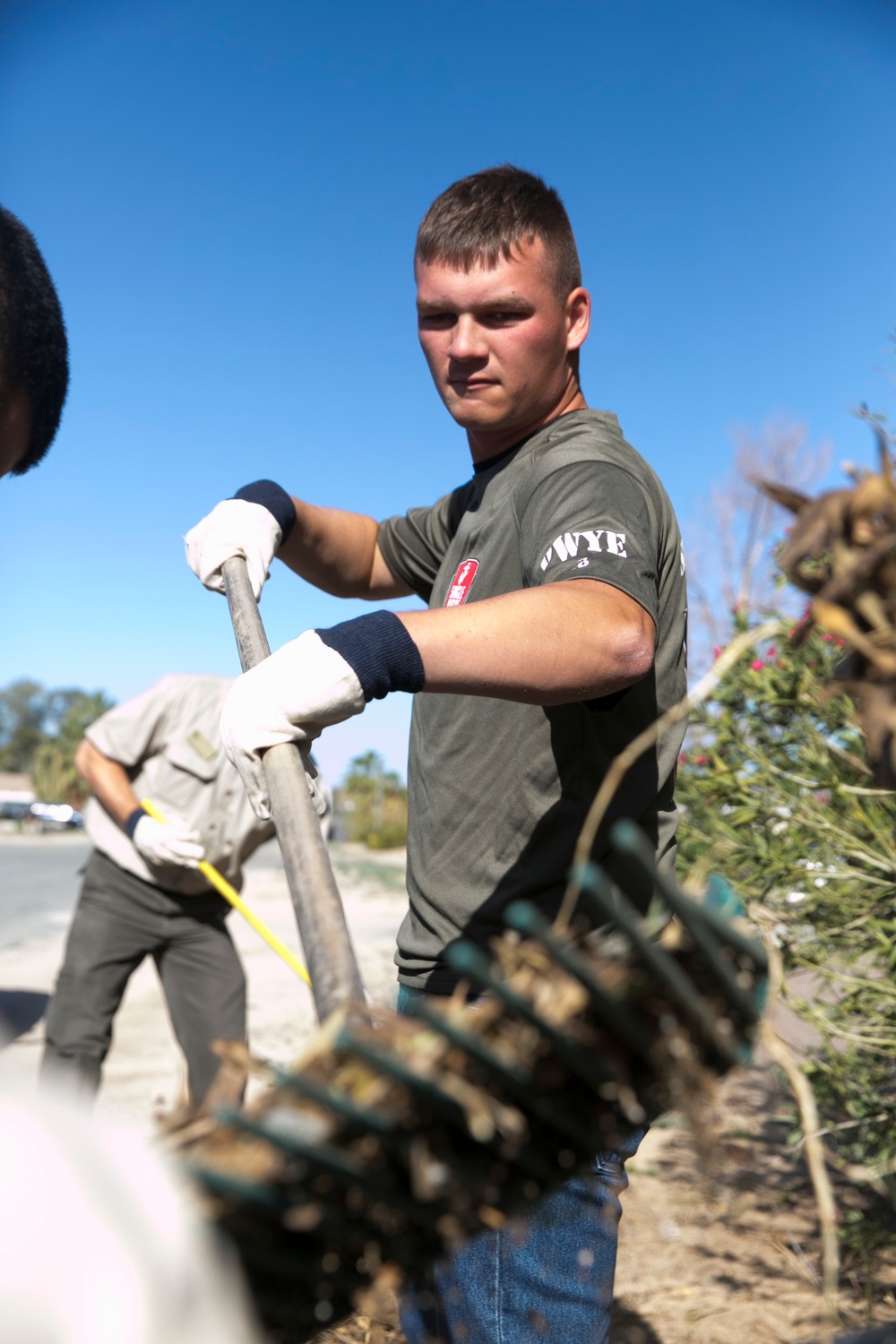 Combat Center Marines help clean local community