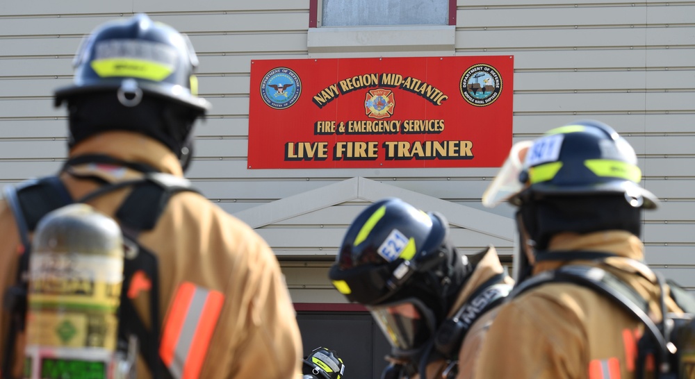 Firefighter 1 live fire testing at Southside Regional Fire Academy