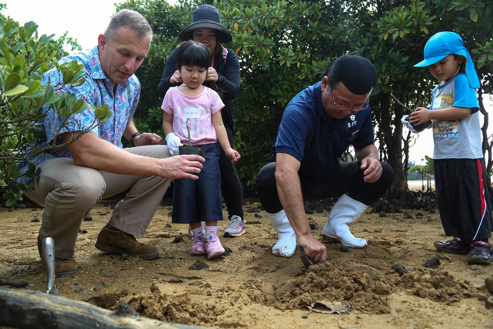 Military community, Okinawa residents participate in Camp Hansen Earth Day 2017