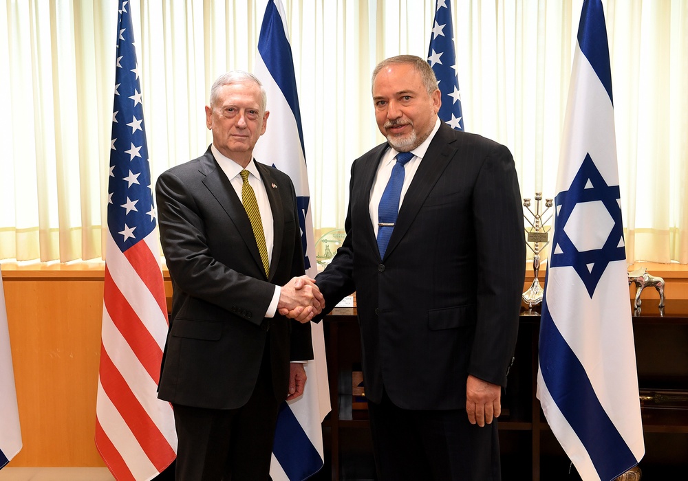 photos of Secretary of Defense Jim Mattis at the Ministry of Defense and IDF headquarters in Tel Aviv, April 21, 2017