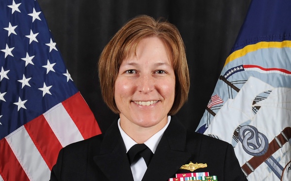 Offical portrait for RDML Kelly Aeschbach.