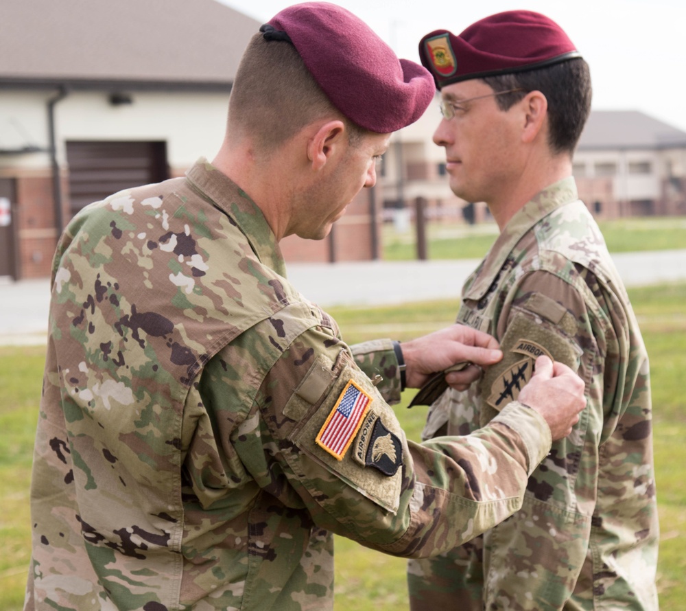 528th Sustainment Brigade (SO) (A) Patch Change Ceremony