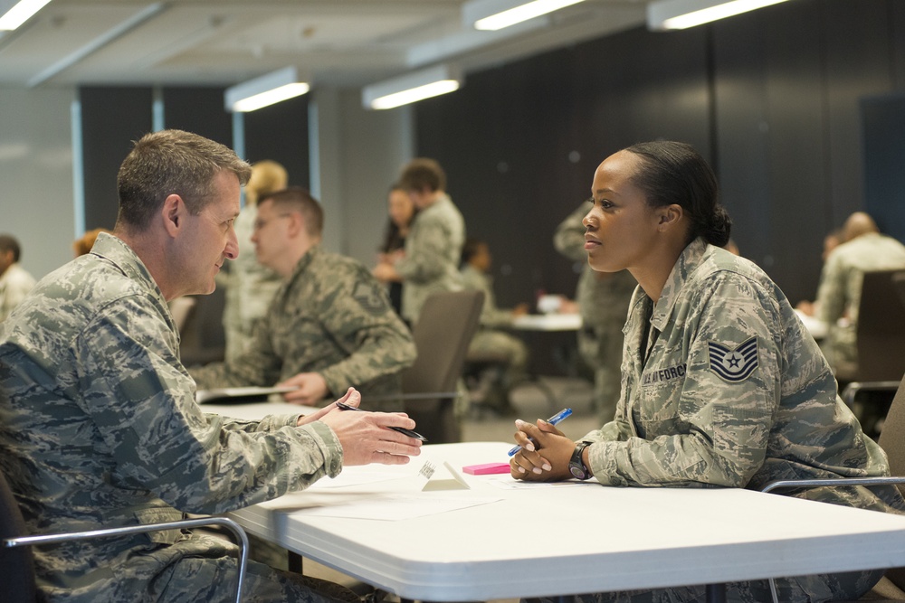 ANG Diversity office hosts enlisted speed mentoring event