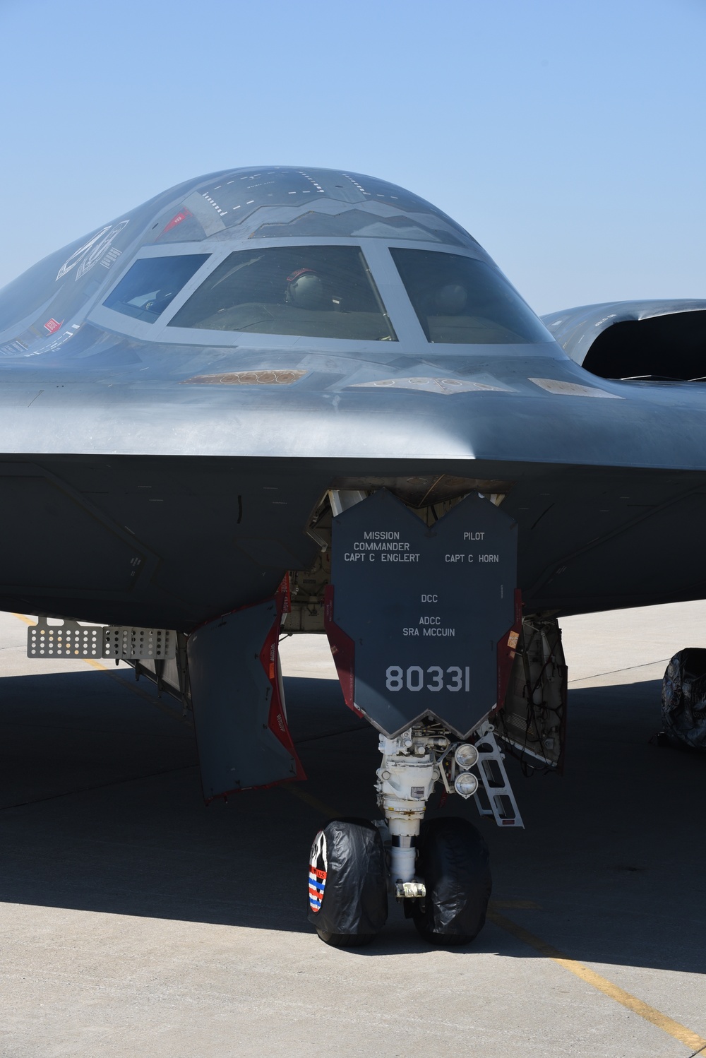 B-2A 'Spirit of South Carolina' visits Tinker AFB, Okla. to say thanks