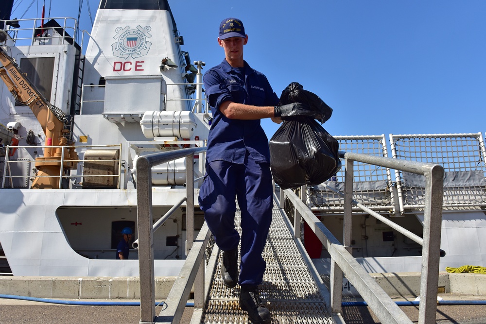 Coast Guard Cutter Steadfast offloads contraband in San Diego