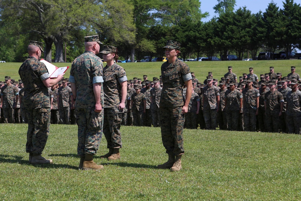 Marines from 2d MLG are awarded NCO and Marine of the Year