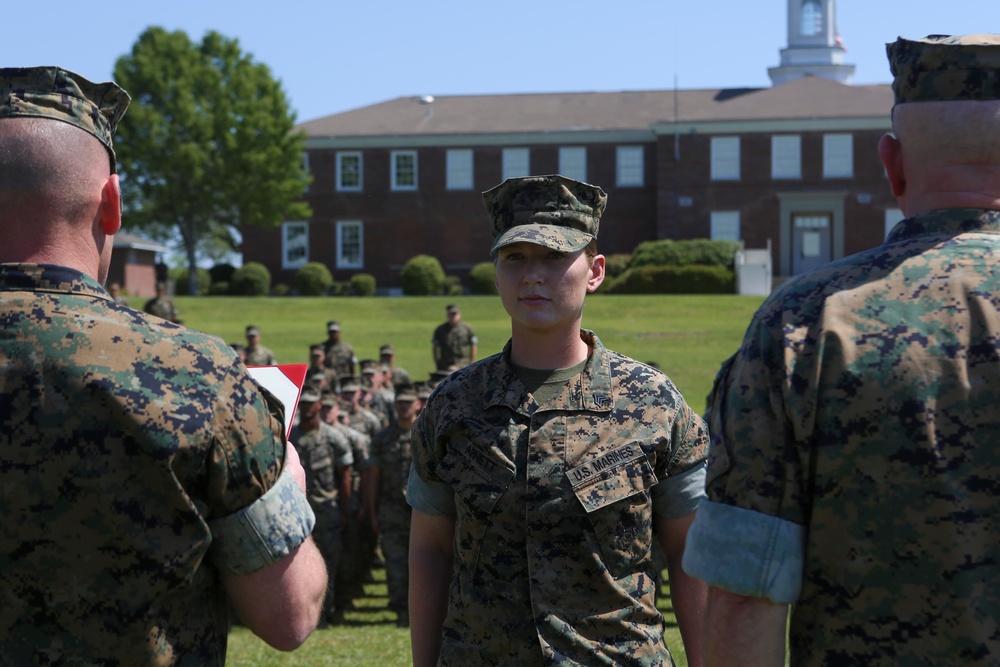 Marines from 2d MLG are awarded NCO and Marine of the Year