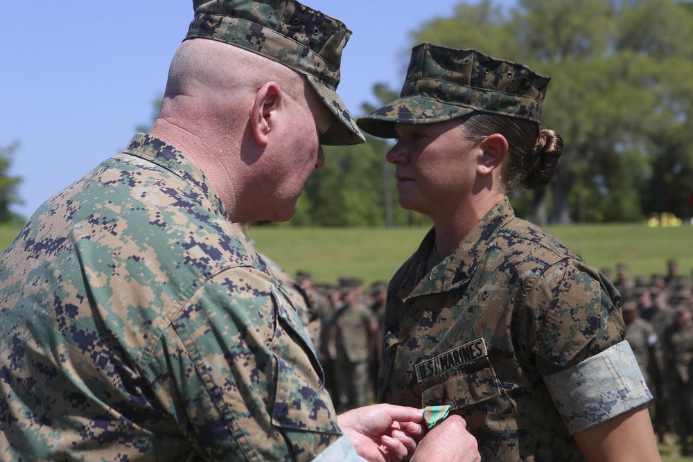 Marines from 2d MLG are awarded NCO and Marine of the Year