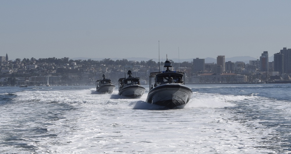 Coastal Riverine Squadron 1 Performs Boat Formations