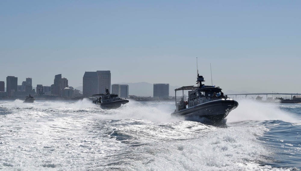 Coastal Riverine Squadron (CRS) 1 Performs Boat Formations