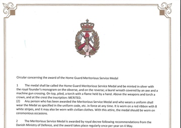 Tennessee Adjutant General Receives Danish Home Guard Meritorious Service Medal