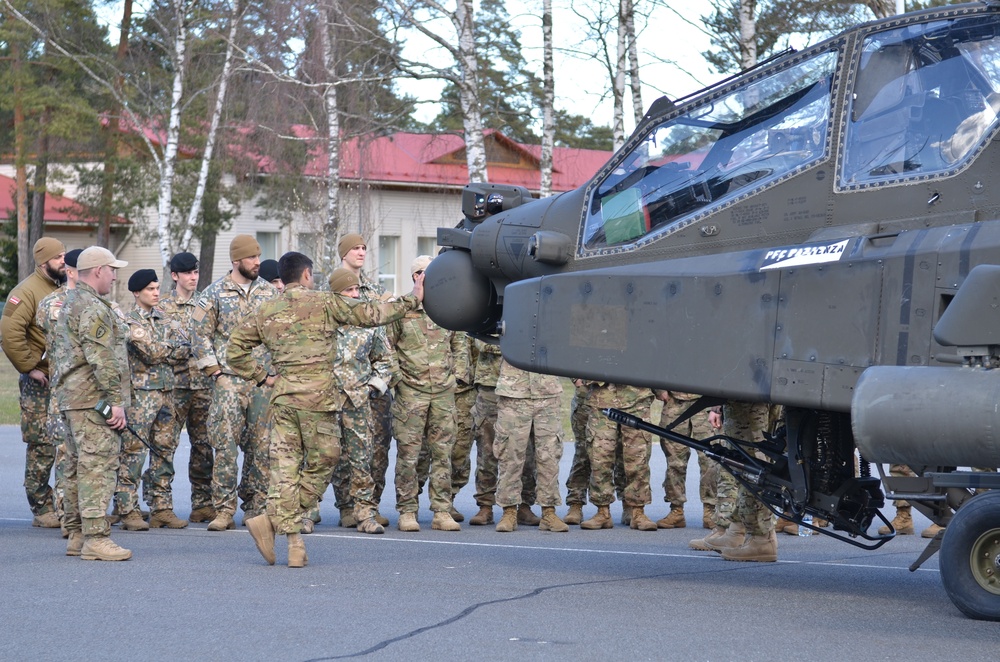 Task Force Falcon Soldiers brief capabilities during Operation Summer Shield