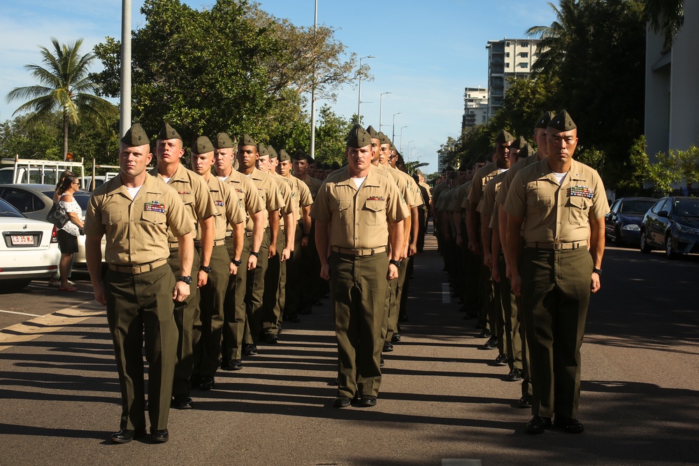 U.S. Marines Observe ANZAC Day in Australia