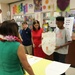 Karen Pence hears from art therapy participants