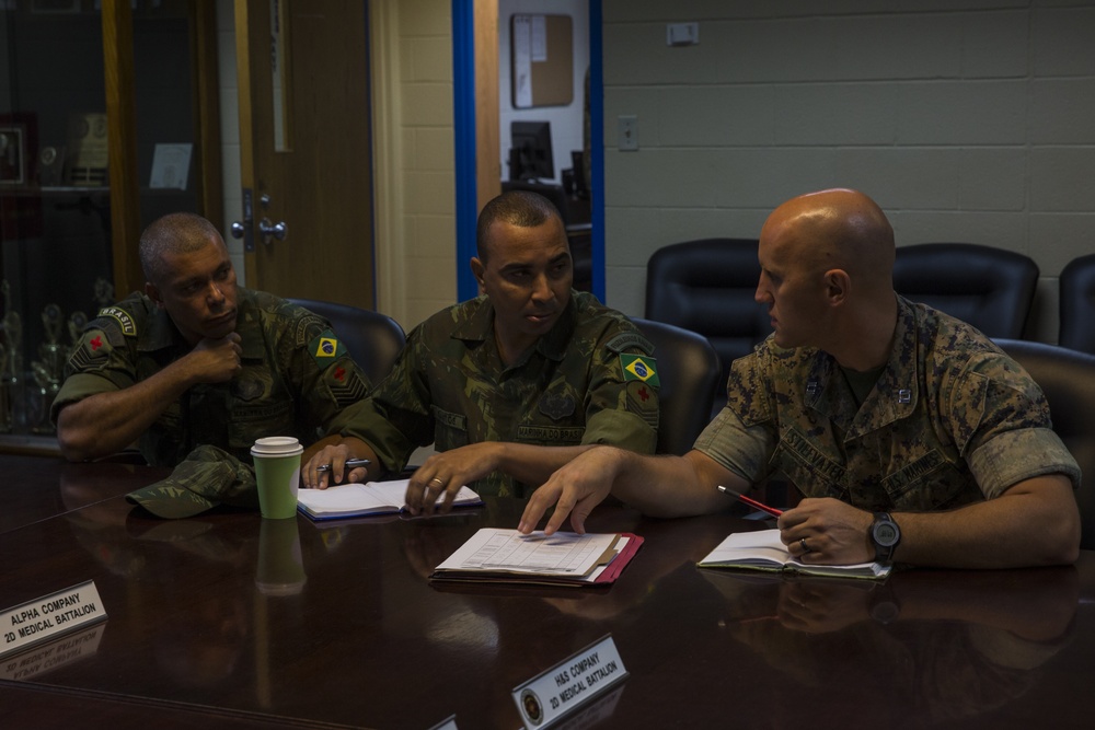 U.S., Brazilian Marines share medical knowledge