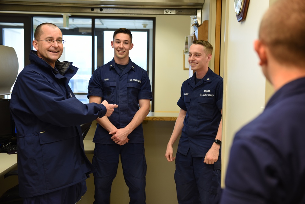 Vice Commandant Adm. Charles D. Michel visits Sector Field Officer Port Angeles in Wash.