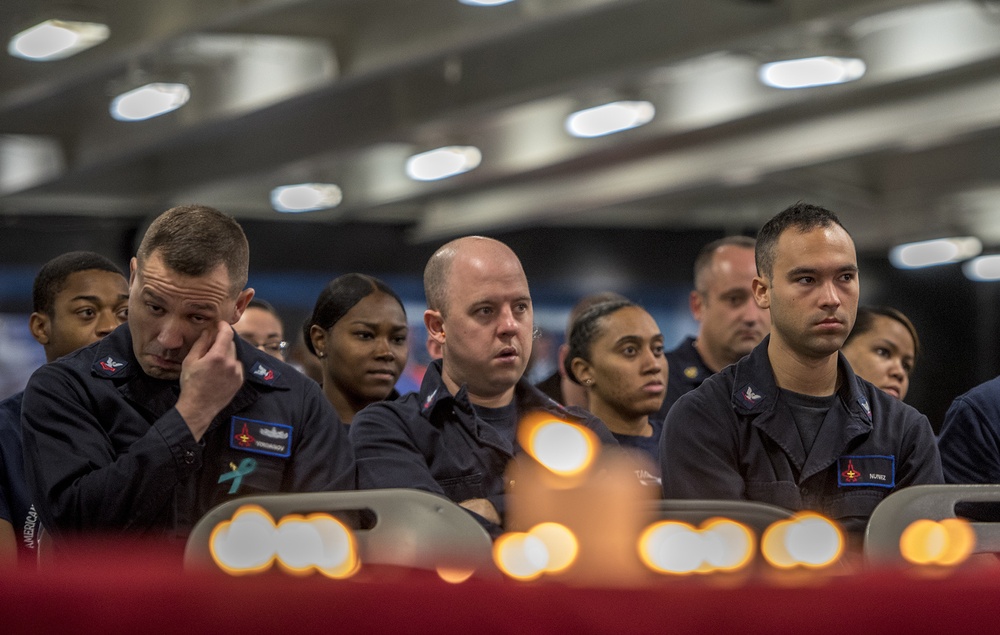 GHWB is the flagship of Carrier Strike Group (CSG) 2, which is comprised of the staff of CSG-2; GHWB; the nine squadrons and staff of Carrier Air Wing (CVW) 8; Destroyer Squadron (DESRON) 22 staff and guided-missile destroyers USS Laboon (DDG 58) and USS