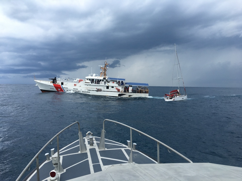 Coast Guard rescues 2 aboard disabled sailboat south of Cape Hatteras, NC