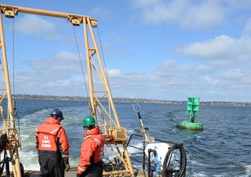 Coast Guard Aids-to-Navigation Team Bristol conducts buoy maintenance