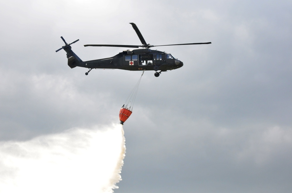 Aviators Conduct Fire Suppression Training