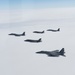 F-35A and F-15C 5-Ship Formation over Europe